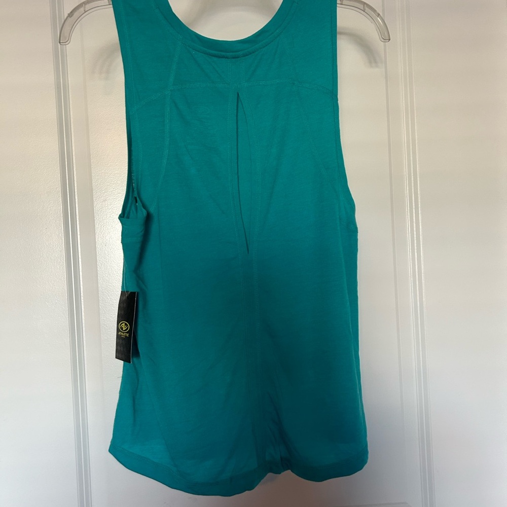 ATHLETIC WORKS • Sleeveless Open Back Top • S/ 4-6 • Green/Blue • - Picture 3 of 7
